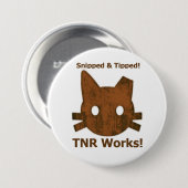 Knop Snipped & Tipped TNR Ronde Button 7,6 Cm (Voorkant /achterkant)