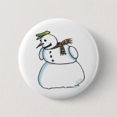 Knop Snowman Ronde Button 5,7 Cm (Voorkant)