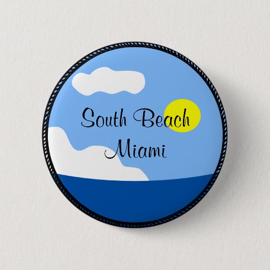 knop South Beach Miami Ronde Button 5,7 Cm (Voorkant)