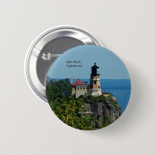 knop Split Rock Lighthouse Ronde Button 5,7 Cm (Voorkant /achterkant)