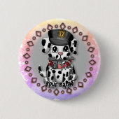 Knop Spotty Police Dog Ronde Button 5,7 Cm (Voorkant)