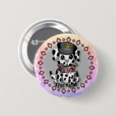 Knop Spotty Police Dog Ronde Button 5,7 Cm (Voorkant /achterkant)