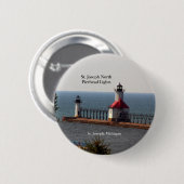 Knop St. Joseph North Pierhead Lights Ronde Button 5,7 Cm (Voorkant /achterkant)