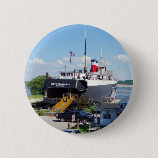 Knop Stad Milwaukee Ronde Button 5,7 Cm (Voorkant)