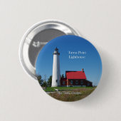 Knop Start vuurtoren Tawas Point Ronde Button 5,7 Cm (Voorkant /achterkant)
