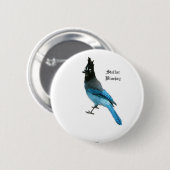 knop Stellar Blue Jay Ronde Button 5,7 Cm (Voorkant /achterkant)