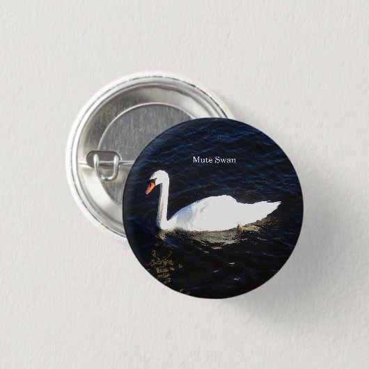 Knop Stomme Swan Ronde Button 3,2 Cm (Voorkant /achterkant)