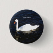 Knop Stomme Swan Ronde Button 3,2 Cm (Voorkant)