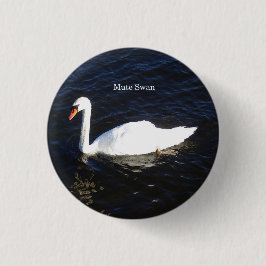 Knop Stomme Swan Ronde Button 3,2 Cm