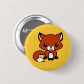 Knop Stomme vos Ronde Button 5,7 Cm (Voorkant /achterkant)