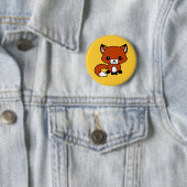 Knop Stomme vos Ronde Button 5,7 Cm (In situ)