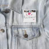 Knop Stomme Witness Love Vierkante Button 5,1 Cm (In situ)