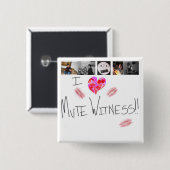 Knop Stomme Witness Love Vierkante Button 5,1 Cm (Voorkant /achterkant)