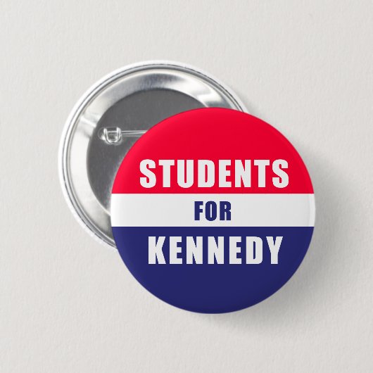 Knop Studenten voor Kennedy Ronde Button 5,7 Cm (Voorkant /achterkant)