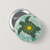 Knop Sun honu (zee schildpad) Ronde Button 5,7 Cm (Voorkant /achterkant)
