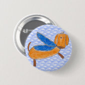 Knop Superdog (Maggie) Ronde Button 5,7 Cm (Voorkant /achterkant)