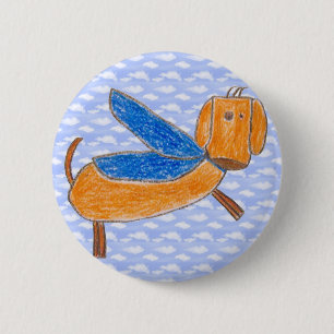 Knop Superdog (Maggie) Ronde Button 5,7 Cm