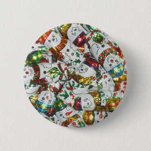 Knop Sweet Snowmen Ronde Button 5,7 Cm
