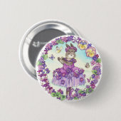 Knop Sweet Violet Ronde Button 5,7 Cm (Voorkant /achterkant)