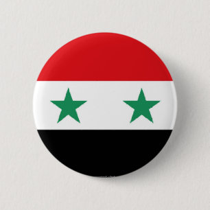 Knop Syrische vlag Ronde Button 5,7 Cm