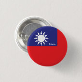Knop Taiwan, patriottische Taiwanese vlag mode Ronde Button 3,2 Cm (Voorkant /achterkant)