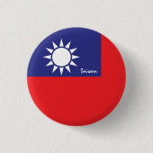 Knop Taiwan, patriottische Taiwanese vlag mode Ronde Button 3,2 Cm (Voorkant)