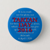 Knop Tartan Dag 2016 Ronde Button 5,7 Cm (Voorkant)