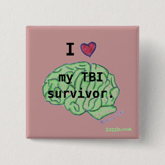 Knop TBI-bewustzijn Vierkante Button 5,1 Cm