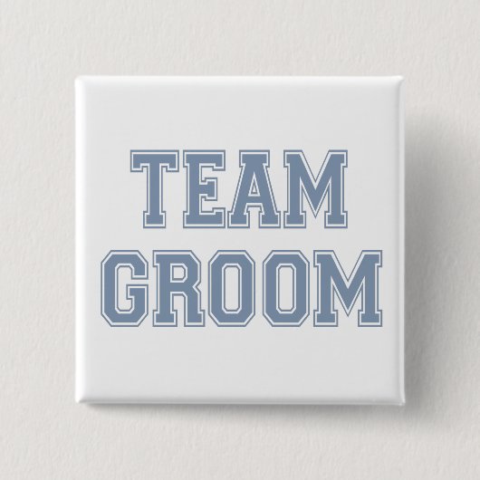Knop Team Groom Vierkante Button 5,1 Cm (Voorkant)