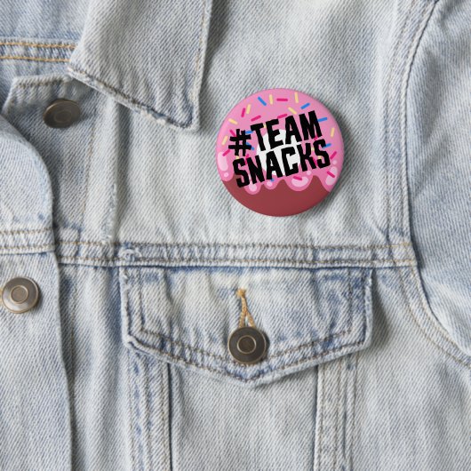 Knop "#TEAM SNACKS" Ronde Button 5,7 Cm (In situ)