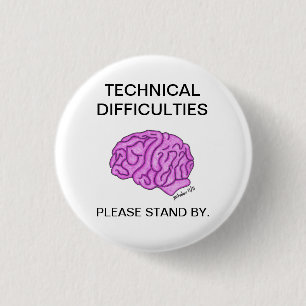 Knop "Technische problemen" Ronde Button 3,2 Cm