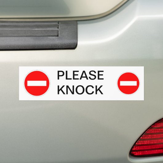 Knop Teken Bumpersticker (Op auto)