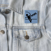 Knop Tennis, pas aan Vierkante Button 5,1 Cm (In situ)