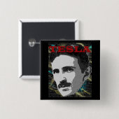 Knop Tesla Vierkante Button 5,1 Cm (Voorkant /achterkant)