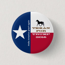 Knop Texan for Trump Ronde Button 3,2 Cm