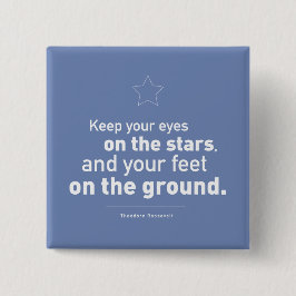 Knop Theodore Roosevelt citaat AANGEPASTE KLEUR Vierkante Button 5,1 Cm