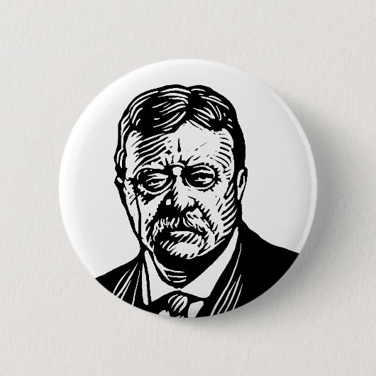 Knop Theodore Roosevelt Ronde Button 5,7 Cm (Voorkant)