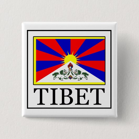 Knop Tibet Vierkante Button 5,1 Cm (Voorkant)