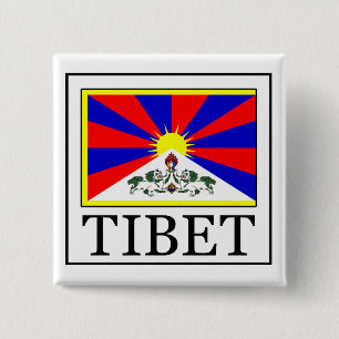 Knop Tibet Vierkante Button 5,1 Cm