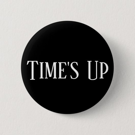 Knop Times Up Ronde Button 5,7 Cm (Voorkant)