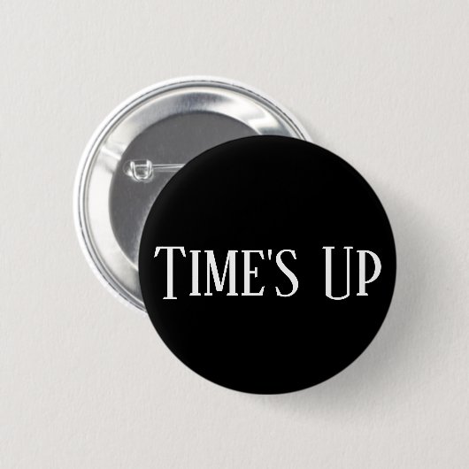 Knop Times Up Ronde Button 5,7 Cm (Voorkant /achterkant)