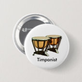 Knop Timpanist Ronde Button 5,7 Cm (Voorkant /achterkant)