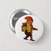 Knop Tomten - glad Ronde Button 5,7 Cm (Voorkant /achterkant)