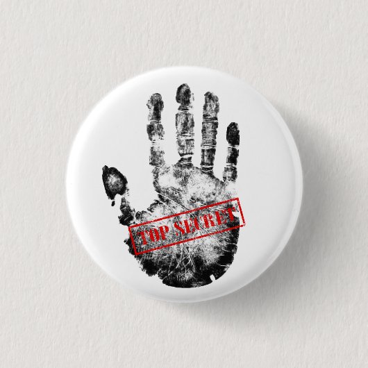 Knop Top Secret Ronde Button 3,2 Cm (Voorkant)
