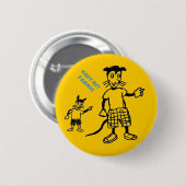 Knop Trage dieren Ronde Button 5,7 Cm (Voorkant /achterkant)