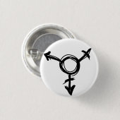 knop trans-symbool ronde button 3,2 cm (Voorkant /achterkant)