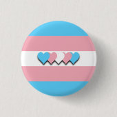 Knop Transgender-vlag Ronde Button 3,2 Cm (Voorkant)