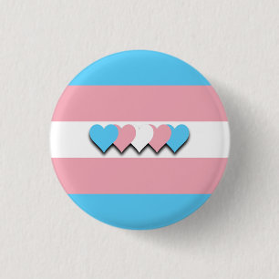 Knop Transgender-vlag Ronde Button 3,2 Cm
