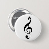 Knop Treble Clef Ronde Button 5,7 Cm (Voorkant /achterkant)