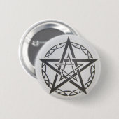 Knop Tribal Pentagram Ronde Button 5,7 Cm (Voorkant /achterkant)